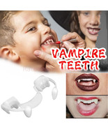 Retractable Vampire Teeth Halloween Cosplay Horror Costume Zombie Teeth ... - €8,61 EUR