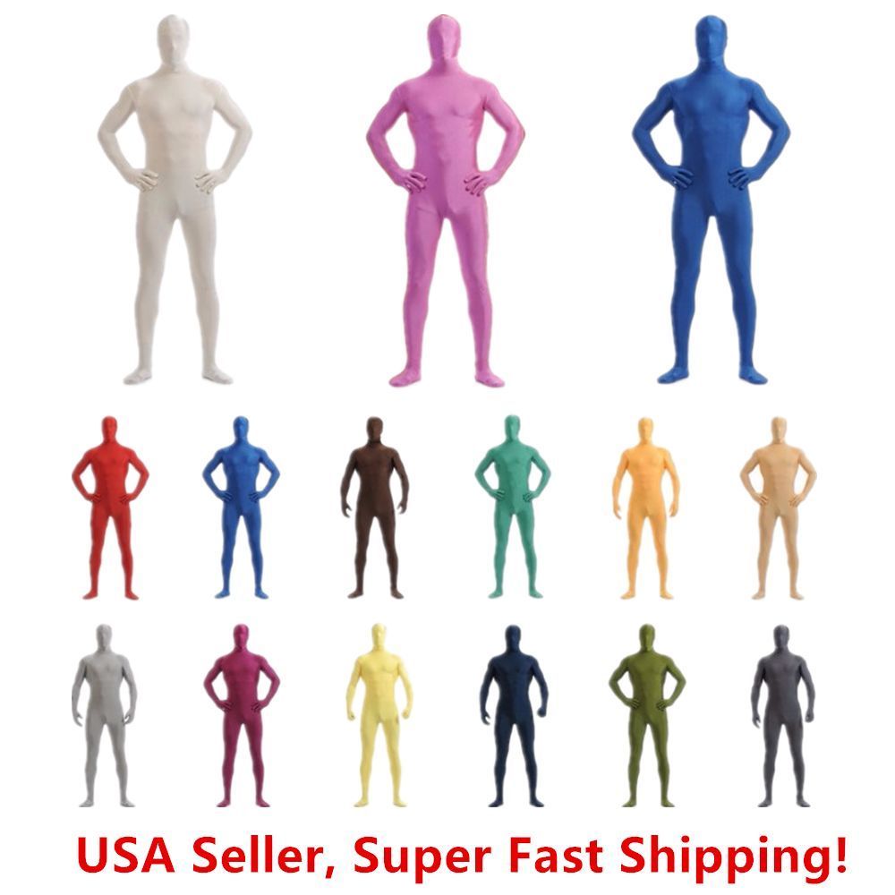 Zentai Suit Women and Men's Spandex Lycra Halloween Full Body Open Face Costume