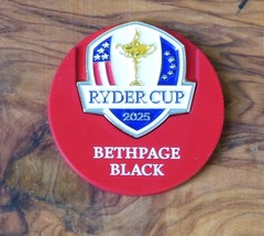 Ryder Cup Bethpage Black 2025 1.5 LARGE RED BALL MARKER TWO SIDED FROM A... - $19.75