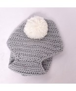 So Dorable Crocheted Bunny Tail Diaper Cover Gray Size 0-6 Months Easter - £6.82 GBP