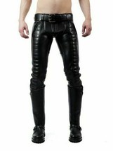 Men&#39;s Original Leather Trouser Jeans Breeches Padded Pants BLUF Lederhos... - £89.62 GBP