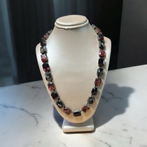 VINTAGE JL BLIN PARIS MULTI-COLORED GLASS CRYSTAL NECKLACE 16&quot; - $2,802.61 MXN