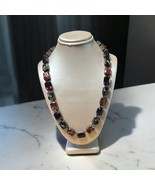 VINTAGE JL BLIN PARIS MULTI-COLORED GLASS CRYSTAL NECKLACE 16&quot; - $2,781.15 MXN