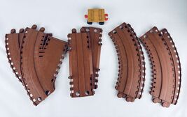 Vintage Mattel Putt Putt Railroad 1972 8 Pieces Brown Train Tracks &amp; 1 R... - $12.00