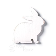 Handmade the white Easter bunny Rabbit from oak gift decorating your home nice - £16.78 GBP