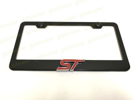 3D ST Emblem Black Powder Coated Metal License Plate Frame Focus Explore... - £17.93 GBP