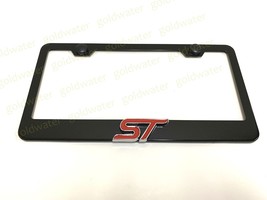 3D ST Emblem Black Powder Coated Metal License Plate Frame Focus Explore... - £18.04 GBP