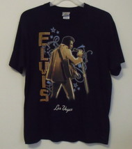 Vintage Elvis Presley Liquid Blue Black Short Sleeve T Shirt Size Large - $18.95