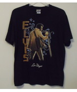 Vintage Elvis Presley Liquid Blue Black Short Sleeve T Shirt Size Large - £15.06 GBP