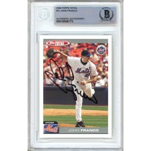John Franco NY Mets Auto 2004 Topps Total Baseball Card #31 Signed BAS A... - $129.99
