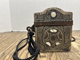 Antique Brass Small Quran Box- Broken on one side - $18.69