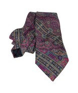 Pure Silk by Wembley Men’s Silk Neck Tie Multi-color Floral Geometric De... - $22.41