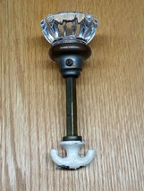   1 pc Vintage-Antique Glass Brass-Door-Knob-Architectural-Salvage  - £14.98 GBP