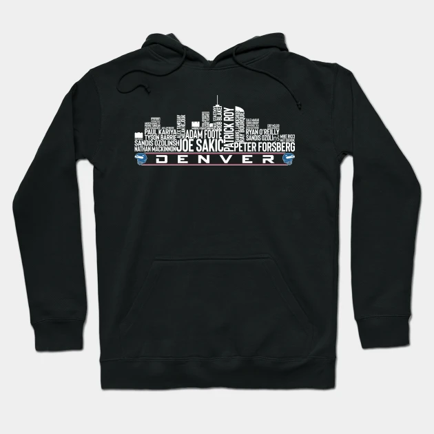 Colorado Hockey Team All Time Legends, Denver City Skyline Hoodie - $36.99