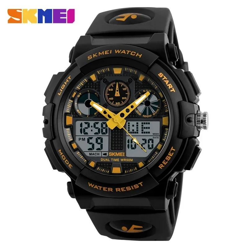 Sports Watch Men Digital Double Time Chronograph Watches 50M Watwrproof ... - $22.79
