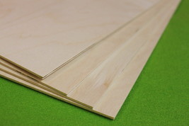 Birch Plywood Sheet New 0,118&quot; (3mm) x 1&#39; (300mm) x  0,74&#39; (225mm) craft... - $6.00