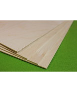 Birch Plywood Sheet New 0,118&quot; (3mm) x 1&#39; (300mm) x  0,74&#39; (225mm) craft... - $6.00