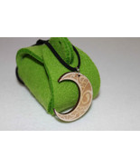 Celtic Moon Jewelry With 20&quot; Leather Necklace Gift Felt Jewellery Box Free - $178.85 MXN