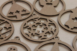 Christmas Angel, Xmas Stars, Cardboard Craft Decoration  Laser Cut Hanging - $5.44