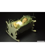 Christmas Cradle DOLLS, xmas, stars, wood craft decoration  laser cut - $5.39