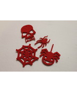 Felt Halloween House Decor Frigde Magnetic set of 4 Skull Spiders Cobweb... - €1,99 EUR+