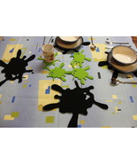 Felt Placemats &amp; Coasters Home Decor  - set of 8 Splash Stain Spot Design - $21.72