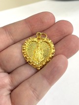 Heavy 22k Gold Santo Nino Heart Shape Pendant (9.1 Gram) #AG - £715.81 GBP