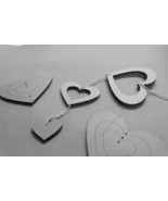 Heart Hanging   Cardboard Home/Wedding/Christmas Decor set of  3 Laser cut - €5,17 EUR