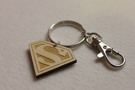 Personalised Superman  Super Dad Logo Symbol Keychain  Keyring Gift - £4.79 GBP
