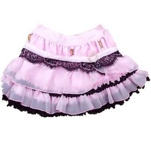 Liz Lisa Tralala Pink &amp; Black Gyaru Mini Skirt With Heart Shaped Brooch - £63.21 GBP