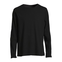 George Men&#39;s Crewneck Tee with Long Sleeves, Black Soot Size M(38-40) - $16.82