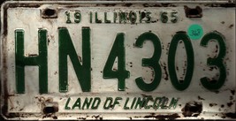 Vintage 1965 Illinois License Plate - Crafting Birthday MANCAVE slf - $28.79
