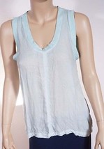 Cloth &amp; Stone Womens Aqua Low High Hem Sleeveless Tank Top Shirt M - $19.59