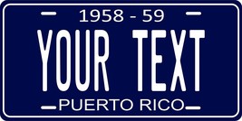 Puerto Rico 1958 Personalized Customs Novelty Tag Vehicle Car Auto Licen... - £13.19 GBP