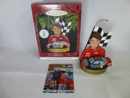 1997 Hallmark Keepsake Ornament Jeff Gordon with Trading Card Stock Car Champion - £5.25 GBP