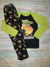Mandalorian Grogu Baby Yoda Boys Pajamas Set Size 10-12 - £8.65 GBP