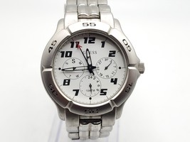 Guess Watch Mens New Battery Silver Tone Stainless Steel 38mm Multifunction - £27.53 GBP