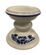 Pfaltzgraff YORKTOWNE Stoneware 4&quot; Pillar Candle Holder Pedestal Blue VI... - $145.81 MXN