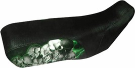 Kawasaki KVF Prairie 650 02-03 Green Lightning Skull Pile ATV Seat Cover #M20508 - £24.86 GBP