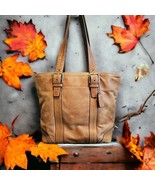 Coach Hampton Carryall Tote Bag Purse Leather Camel Tan EO782-F11201 - €109,91 EUR