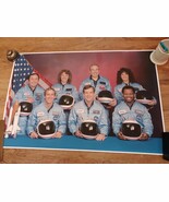 1986 Space Shuttle Challenger Crew 24&quot; x 36&quot; Photo Wall Poster Print NASA - $2,805.88 MXN