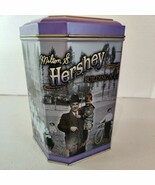 Vtg 1996 HERSHEY, Tin Can, Building A Legacy Canister Series #3, USA 6&quot; ... - $13.56 CAD