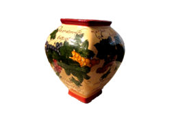 vase - colorful base for artificial flower arrangement  7.25" tall (liv rm) - $3.00