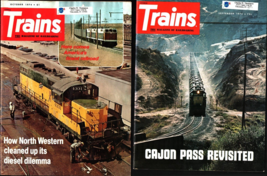 8 Vintage 1974 Trains magazines railfan railroading boxcar locomotive. - $18.07