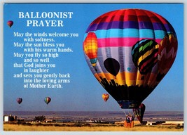 Postcard Balloonist Prayer Hot Air Ballooning In Desert 4x6 - $5.50