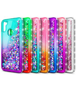 For Samsung Galaxy A11 Phone Case Liquid Glitter Cover +Tempered Glass P... - £14.85 GBP