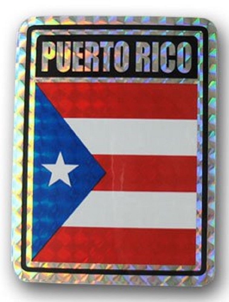 K&#39;s Novelties Puerto Rico Country Flag Reflective Decal Bumper Sticker - $2.88