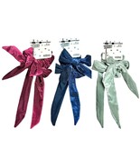 LOT OF 3 Scunci Scrunchies w/Bows 2PCS EA Hair Accessories Navy, Burgund... - $282.06 MXN