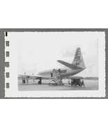 Vintage 1956 CANDID PHOTO Capital Airlines VICKARS VISCOUNT Airplane On ... - $184.34 MXN