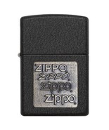 Zippo Windproof Lighter Black Crackle Gold Zippo Logo - $86.95 CAD